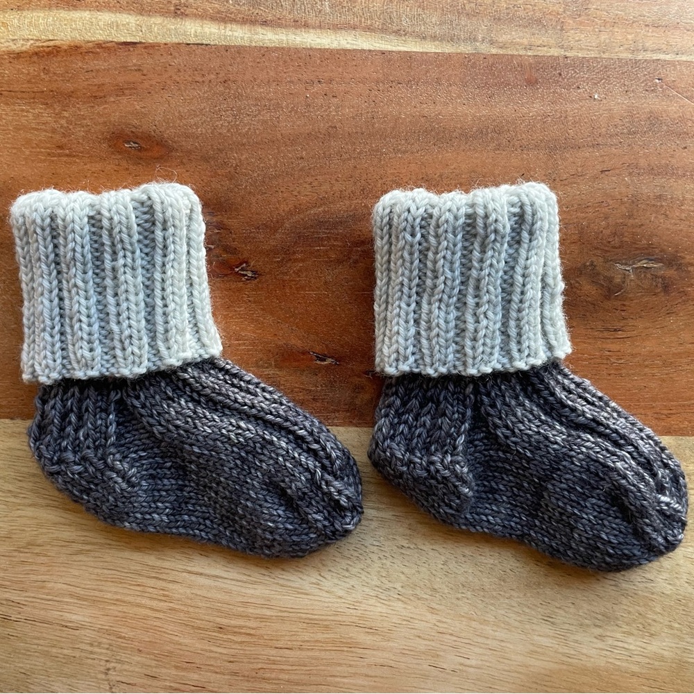 Hand knit Baby Socks—that will actually stay on your baby’s feet!